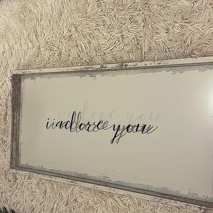 Hand Written Picture in Vintage Frame